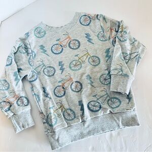 Little Sleepies Sweatshirt 2T, Gray Bicycle Print